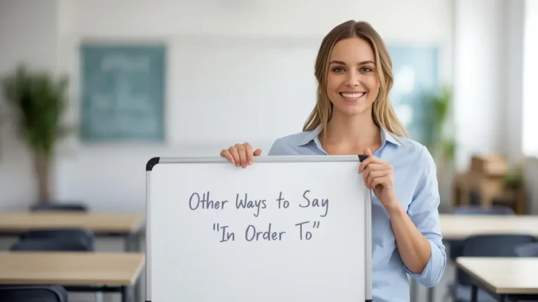 other ways to say in order to
