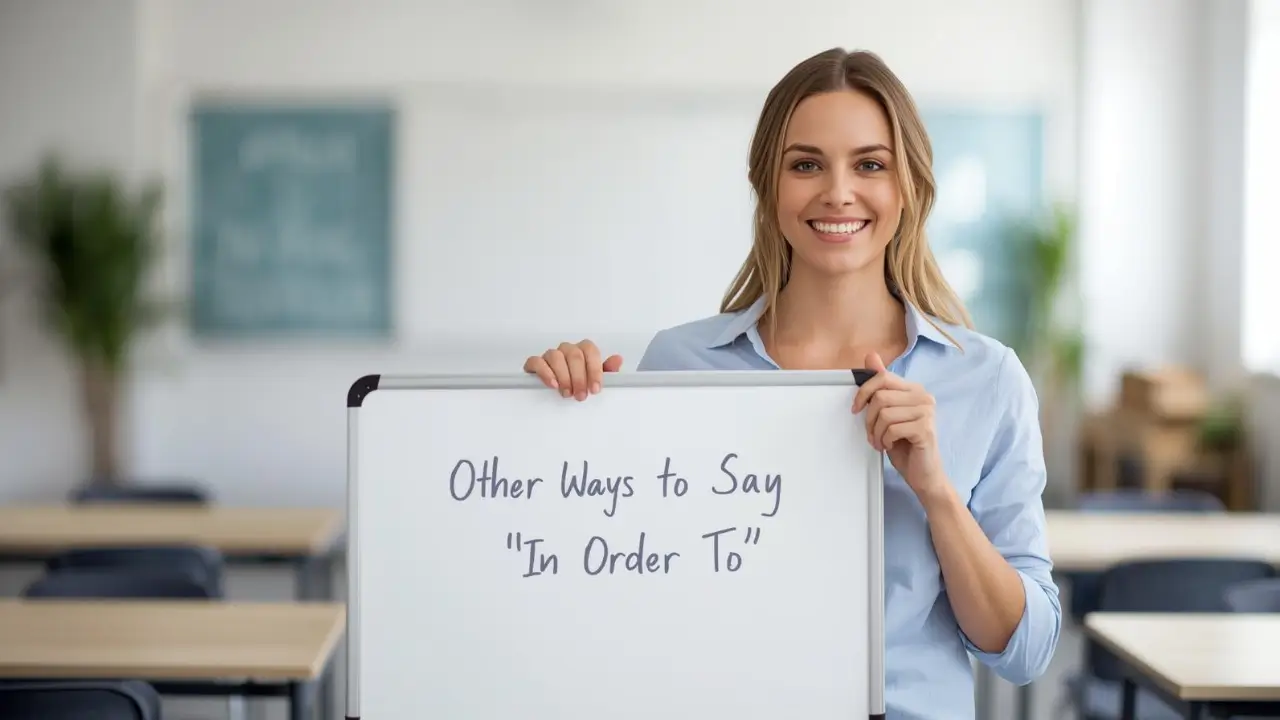 other ways to say in order to