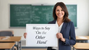 ways to say on the other hand