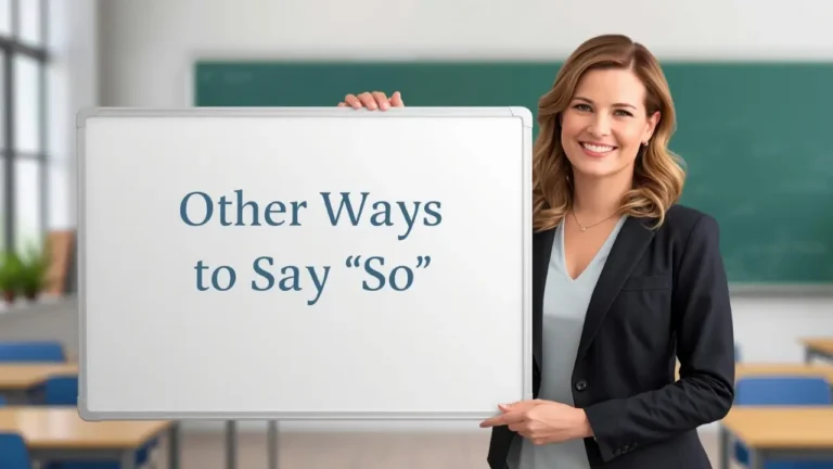 other ways to say so
