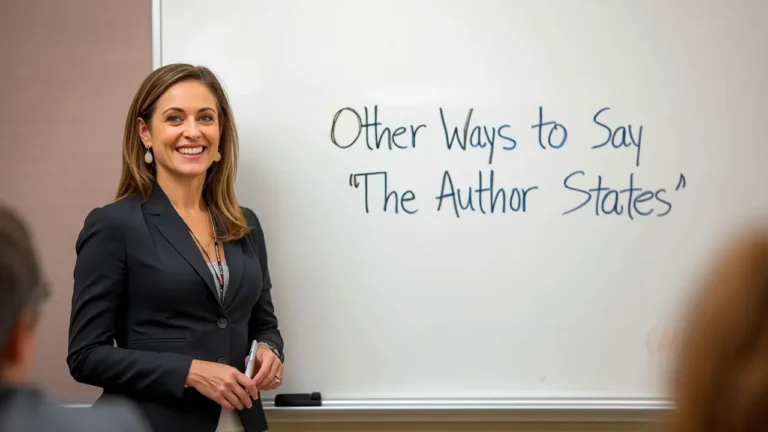 other ways to say the author states