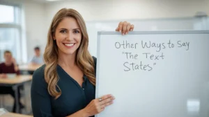 other ways to say the text states