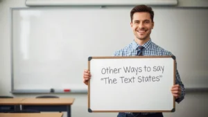 other ways to say the text states