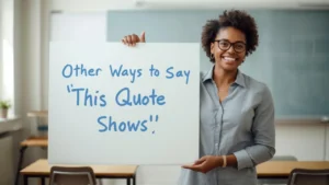 Other Ways to Say “This Quote Shows”