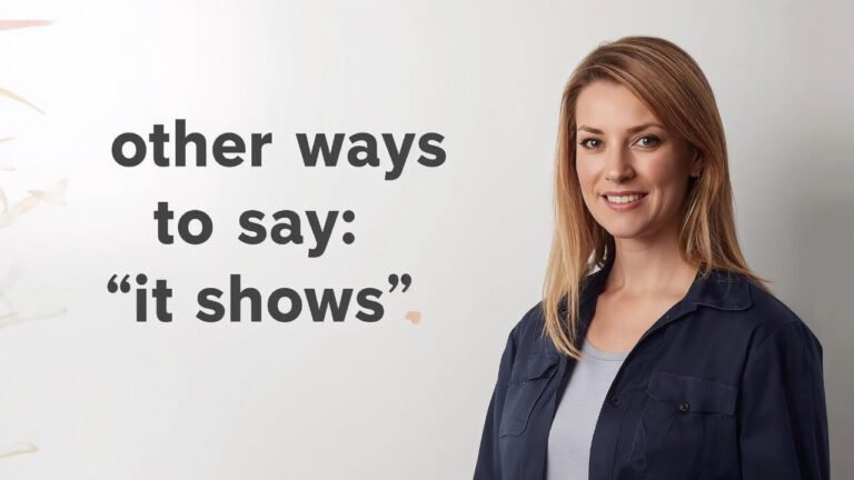 other ways to say it shows