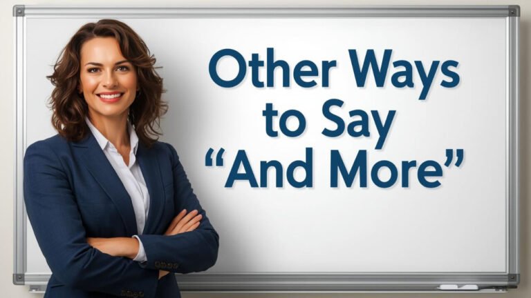 other ways to say and more