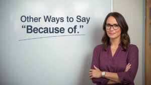 other ways to say because of