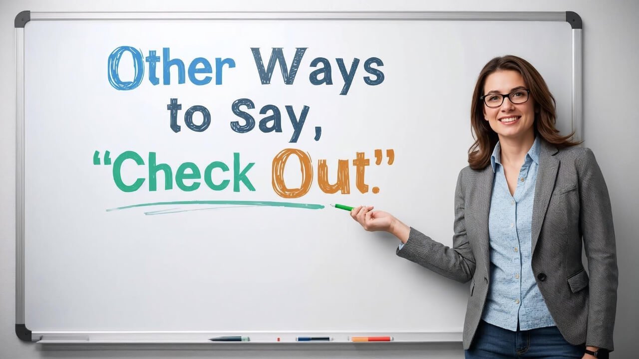other ways to say check out