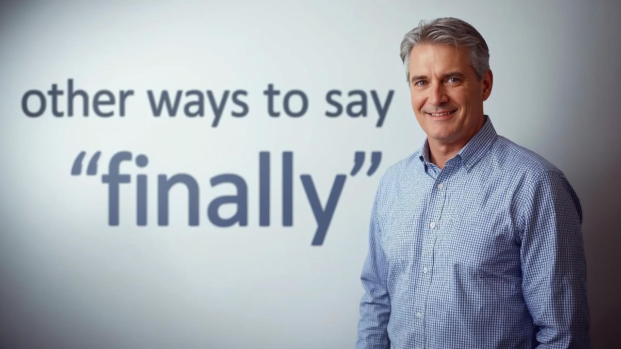 other ways to say finally