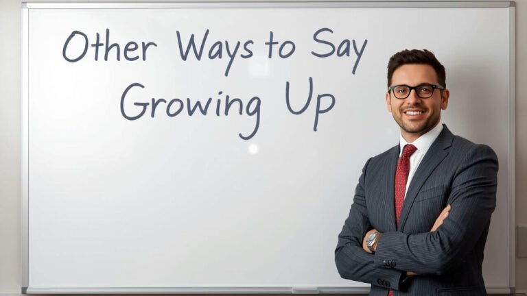 other ways to say growing up