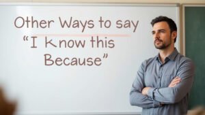 other ways to say i know this because