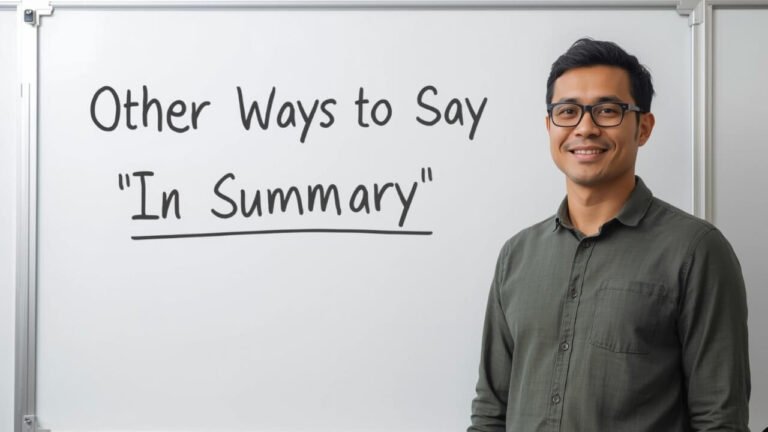 other ways to say in summary