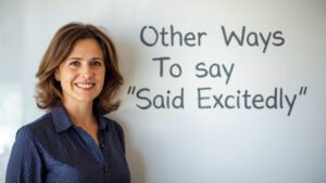 other ways to say said excitedly