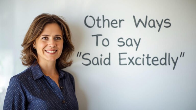 other ways to say said excitedly