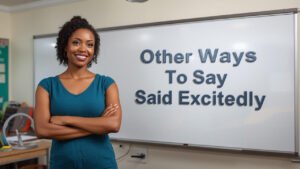 other ways to say said excitedly
