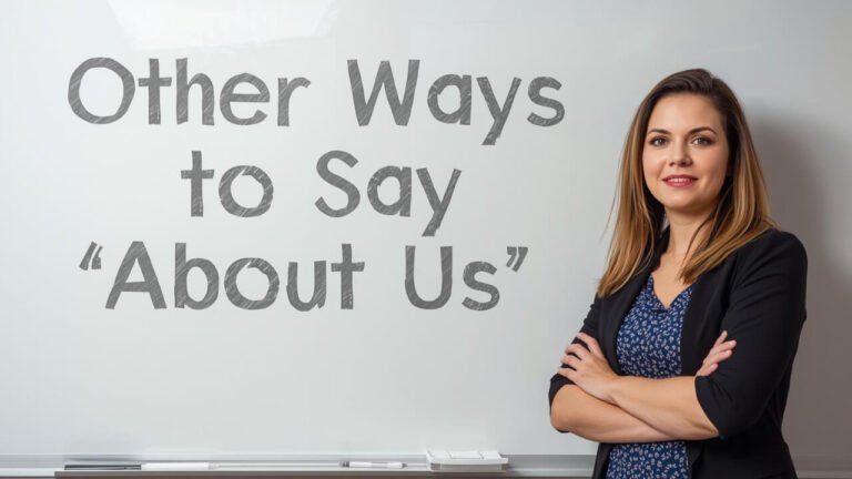 other ways to say about us