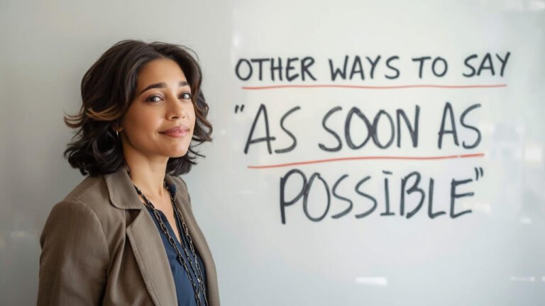 other ways to say as soon as possible