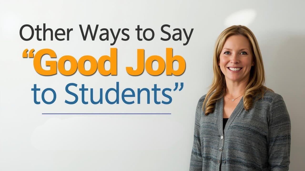 other ways to say good job to students