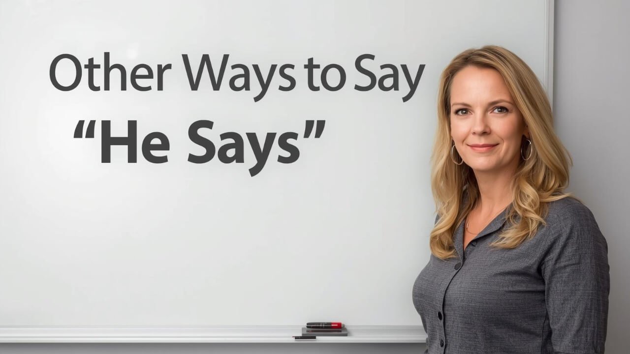 other ways to say he says