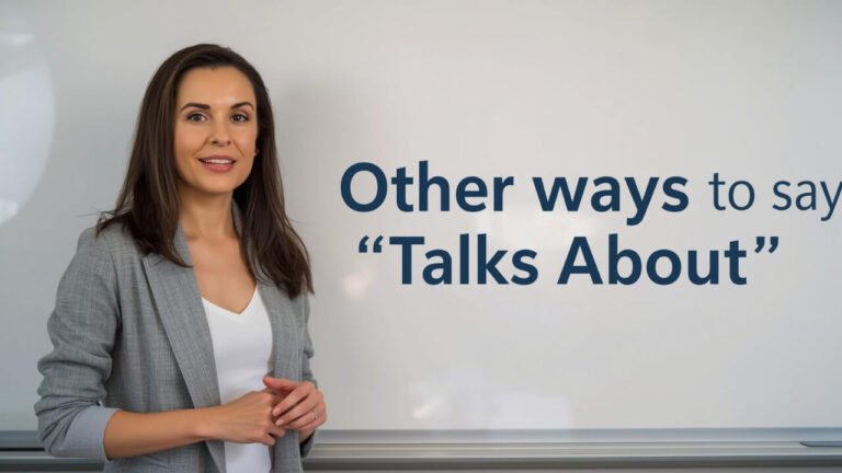other ways to say talks about