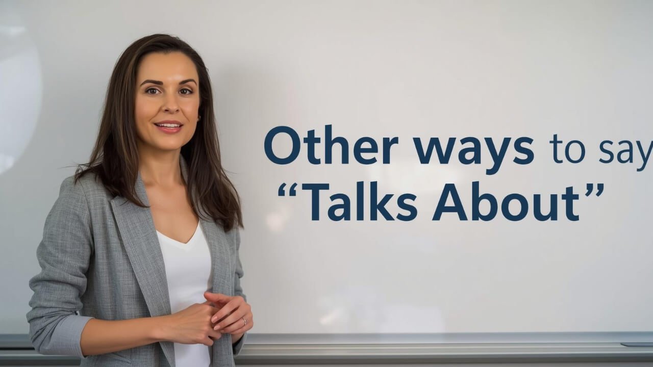 other ways to say talks about