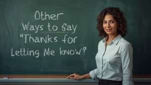 other ways to say thanks for letting me know
