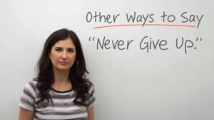 other ways to say never give up