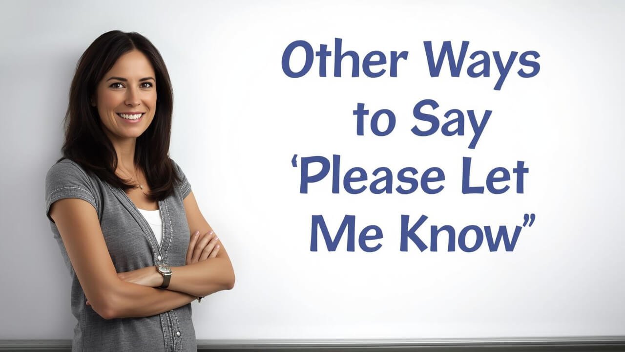 other ways to say please let me know