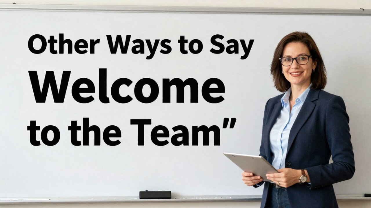other ways to say welcome to the team