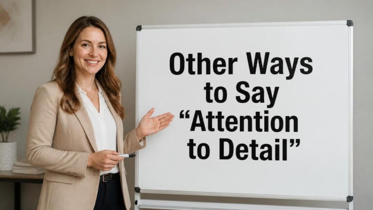 other ways to say attention to detail