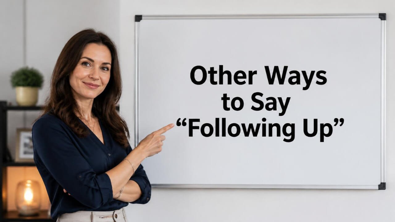 other ways to say following up
