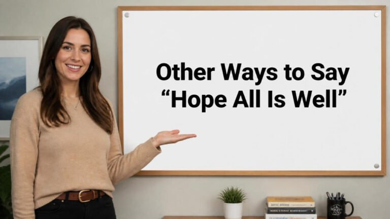 other ways to say hope all is well