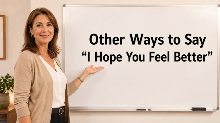 other ways to say i hope you feel better