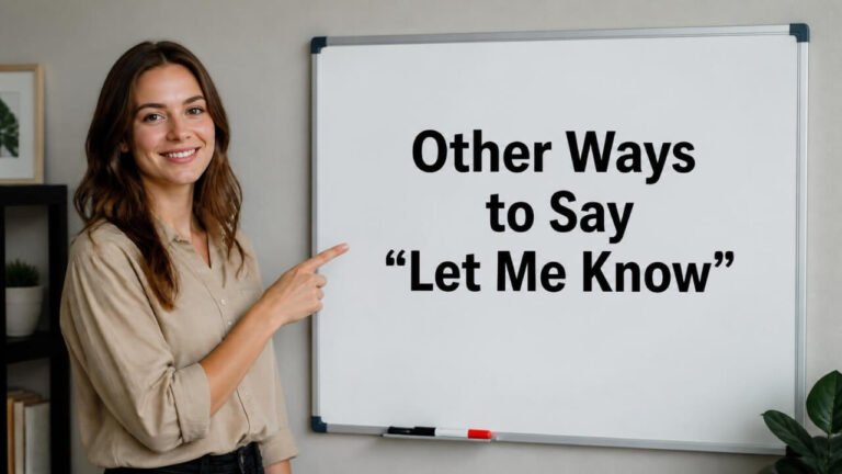 other ways to say let me know