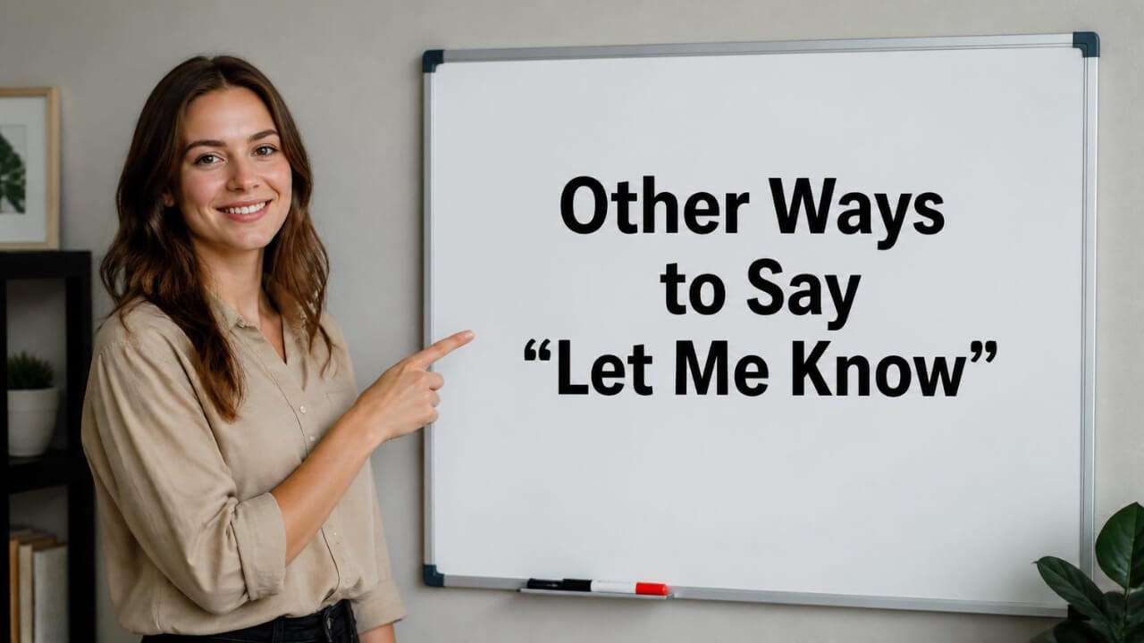 other ways to say let me know